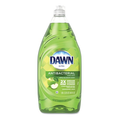 Dawn Ultra Antibacterial Dishwashing Liquid, Apple Blossom, 40 oz Bottle 91093EA